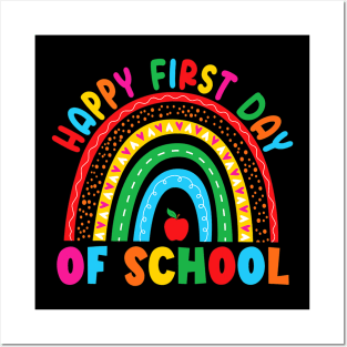 Happy First Day of School Teacher Back to School Posters and Art